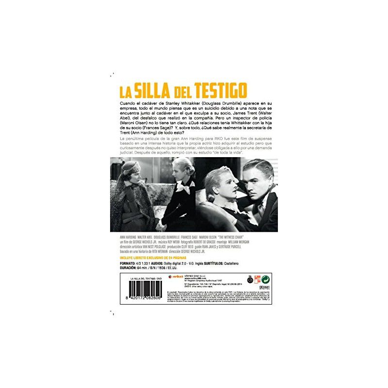 Cine Negro Rko: La Silla Del Testigo (vos) (dvd... image number null