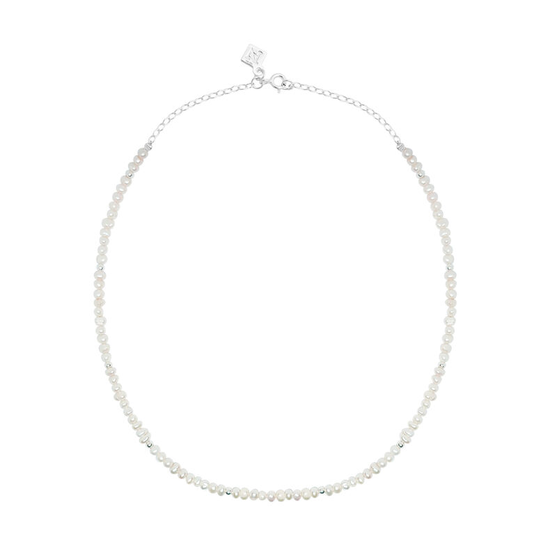 Collar Corto De Perlas Blancas image number null