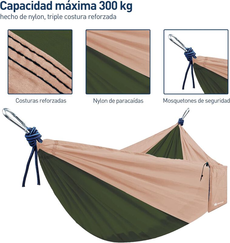 Hamaca Port&aacute;til Verde con Correas Bluelander image number null