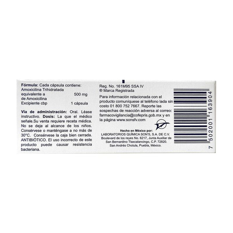 Acroxil Amoxicilina 500 Mg 12 Capsula(s) image number null