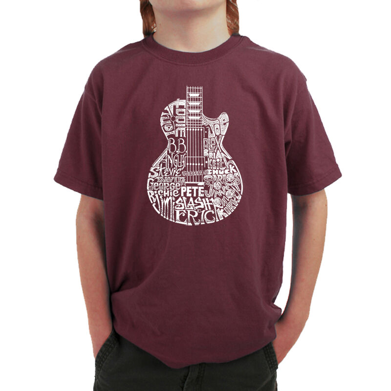 Camiseta Word Art Para Ni&ntilde;o - Rock Guitar Head ... image number null