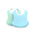 Babero 4+m Twistshake 2pz Azul Verde Pastel