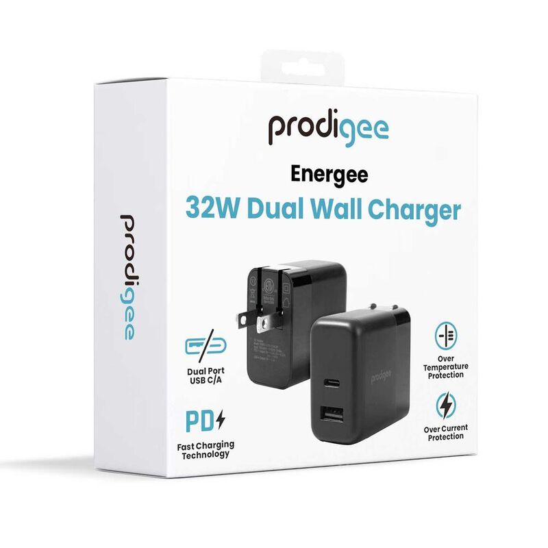 Cargador AC PRODIGEE USB-C GaN PD 32W Dual USB-... image number null