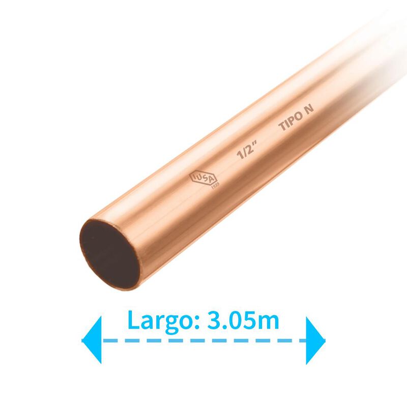 Tubo De Cobre Tipo &rdquo;n&rdquo; Tramo De 3.05 M 1/2&rdquo;, 25... image number null