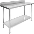Mesa A Pared 100% Acero Inoxidable Ajustable 150x60x90 Cm