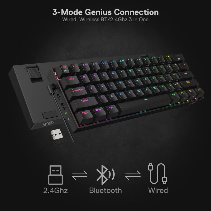 Teclado Mec&aacute;nico Redragon K530 Pro Draconic 60%... image number null