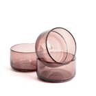 Botanero Set de 3 Bowls de Vidrio Soplado Amatista Marea Baja