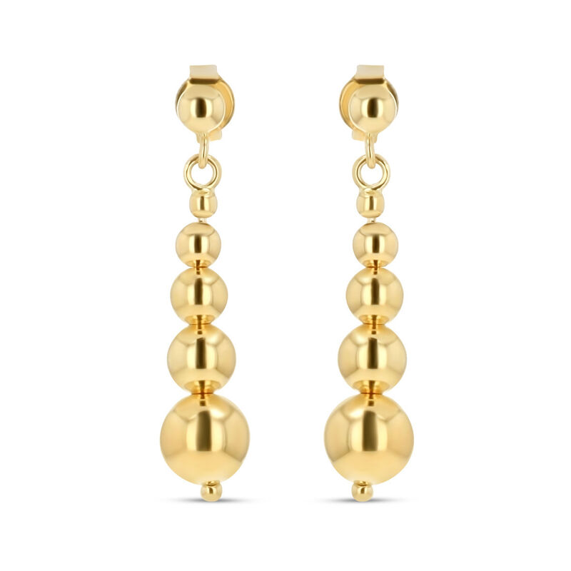 Aretes De Oro Amarillo 14k 8 Mm | Bizzarro image number null