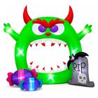 Inflable Halloween Arco Monstruo Boca Gigante 314cm Luz Led