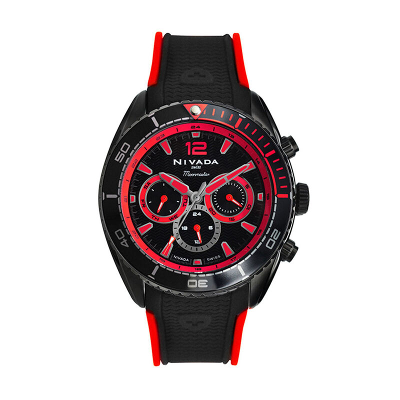Reloj Nivada MoonMaster Caballero Pvd/Caucho Ne... image number null