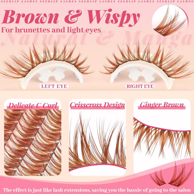 Pesta&ntilde;as Postizas Seeklip Drifter Brown Estilo ... image number null