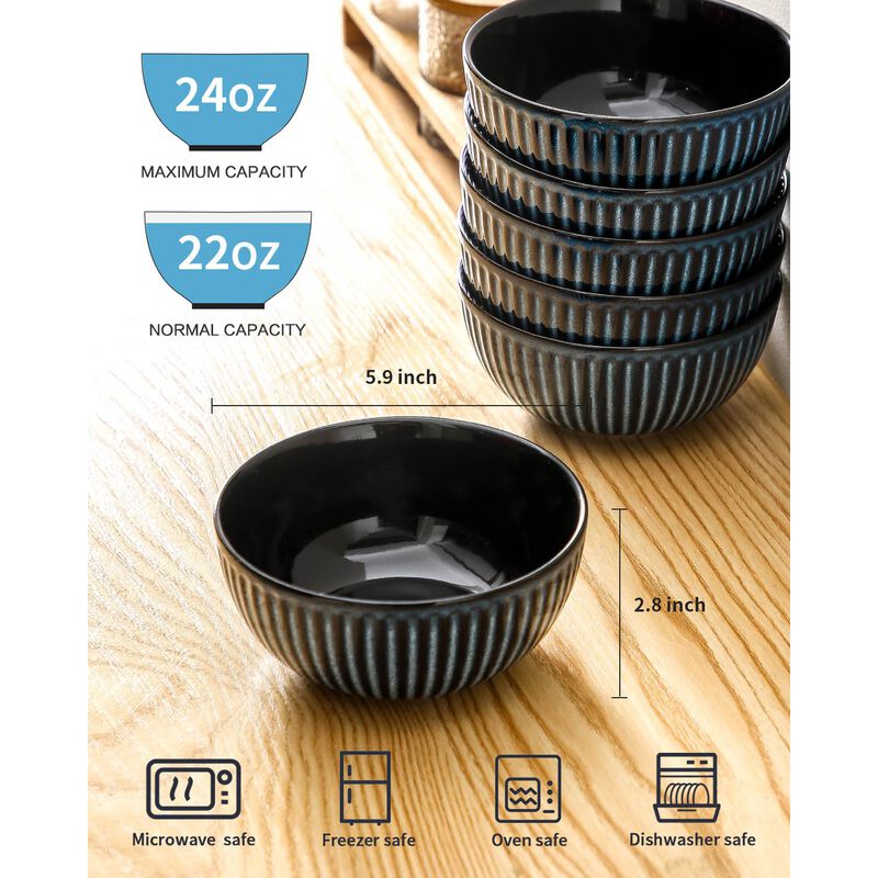 Cuencos para Cereal Hasense 6 Uds 24 oz (710 ml... image number null