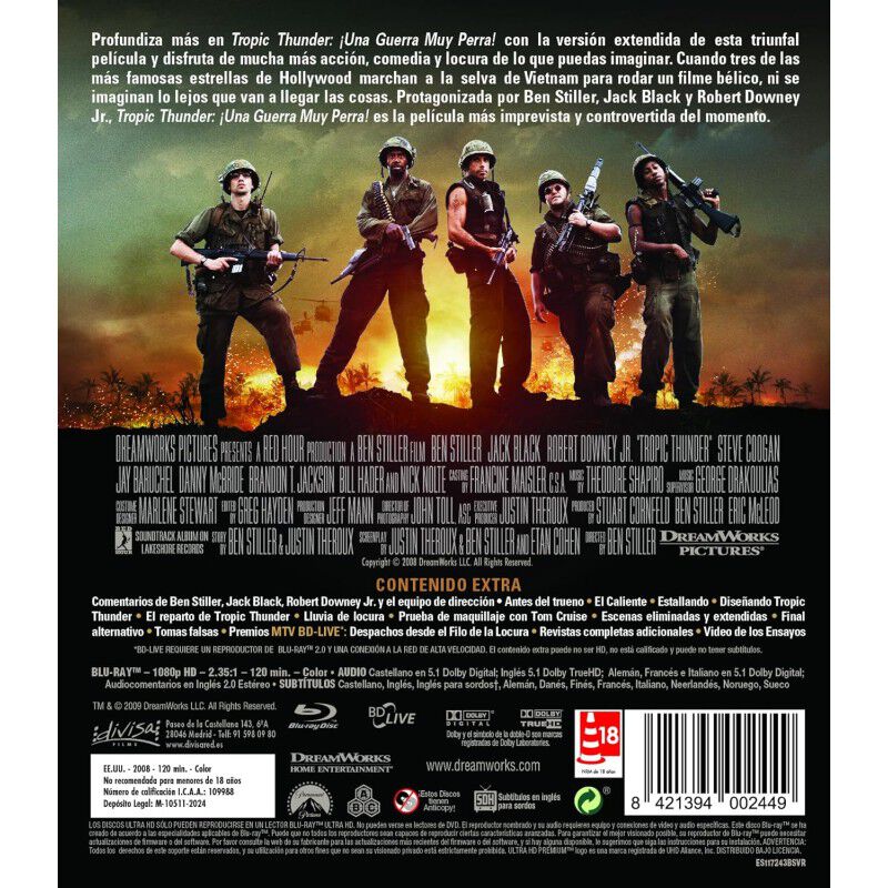 Tropic Thunder, &iexcl;Una guerra muy perra! (Versi&oacute;n... image number null