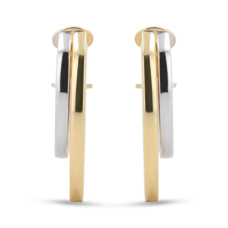 Arracadas Bicolor Oro 10k 12x8 Mm | Bizzarro image number null