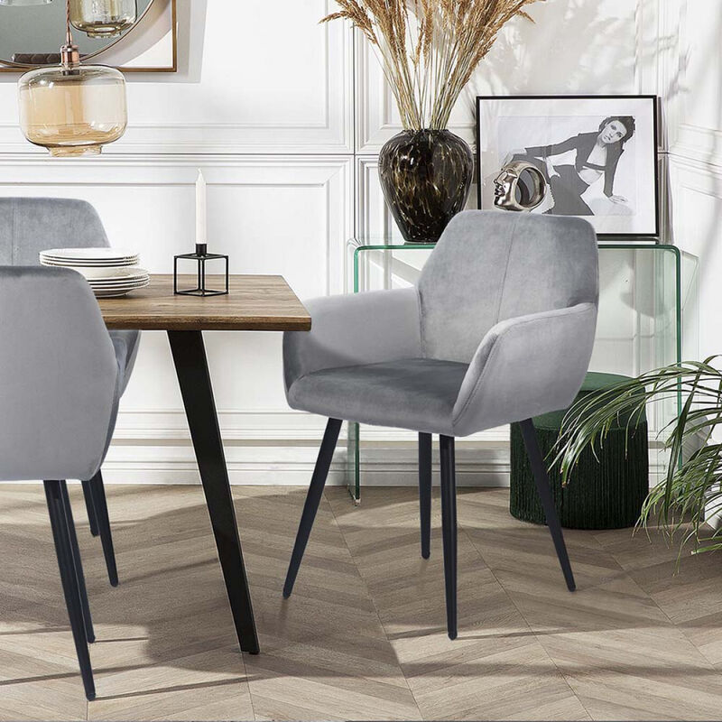 Juego de 2 Sillas de Cocina con Respaldo de Ter... image number null