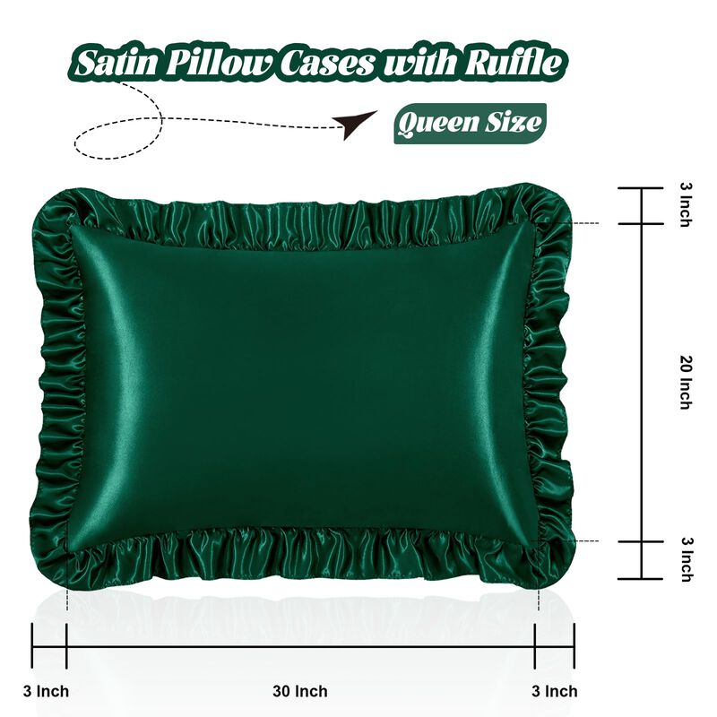 Funda De Almohada Homiest Queen Verde Negruzco ... image number null