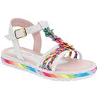 Celex Sandalia para niña blanco multicolor