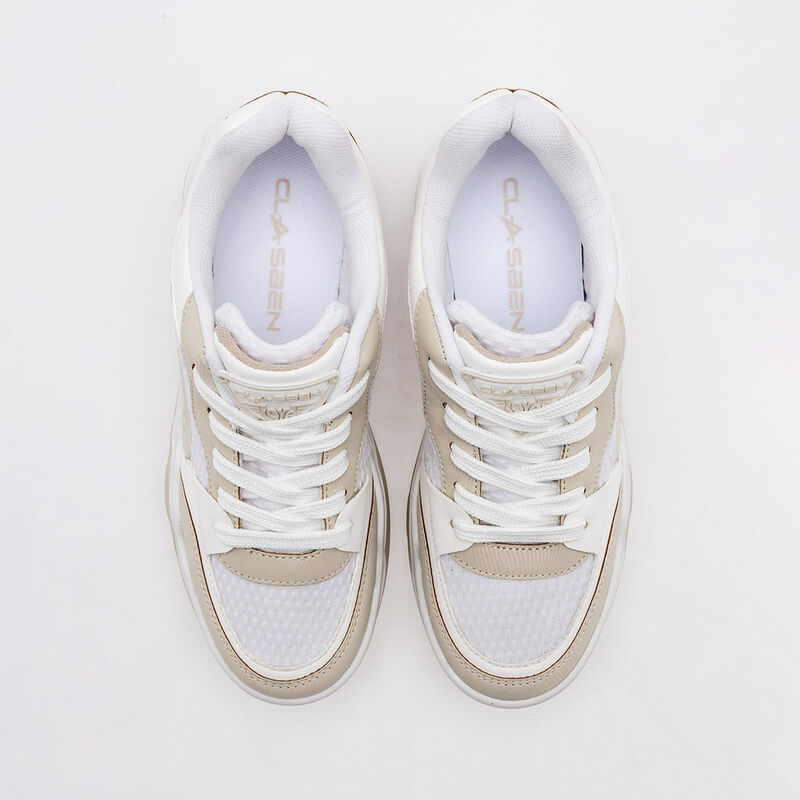 Clasben Tenis urbano para mujer blanco beige image number null