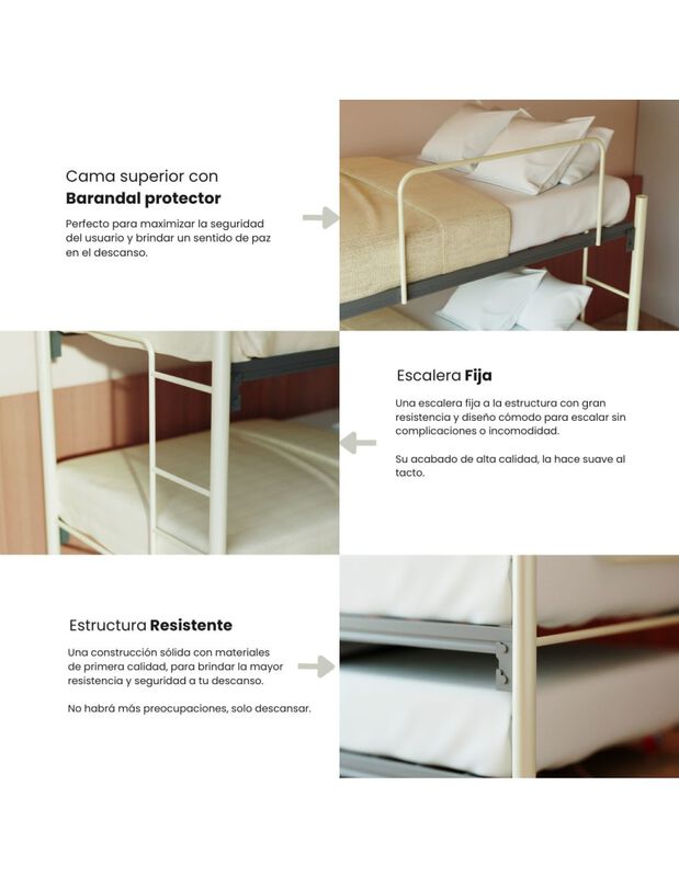 Litera Doble + Cama Baja Ind Hermes, Atlas Del ... image number null