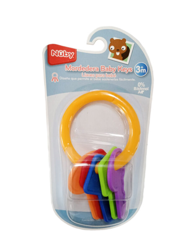 Mordedera Llaves Multicolor Nuby Verde Cuadrado image number null