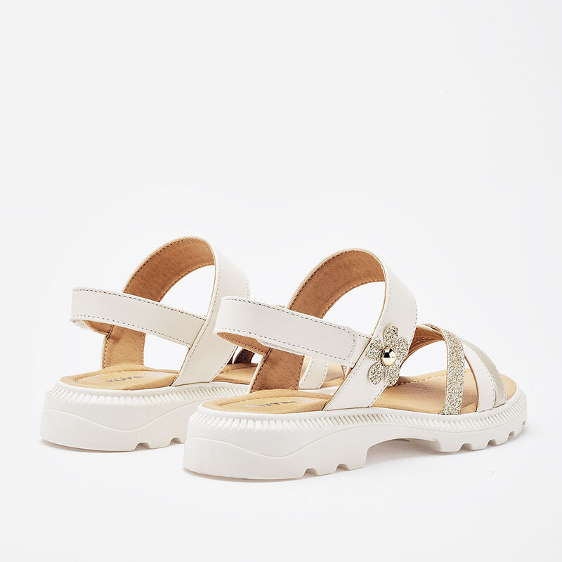 Yuyin Sandalia para mujer blanco dorado image number null
