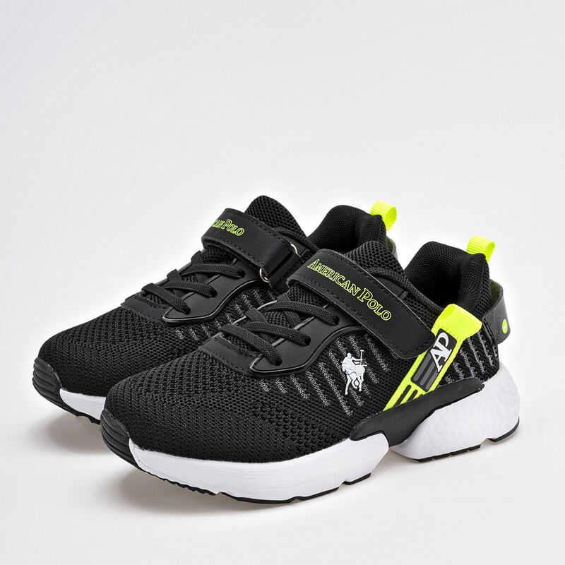 American Polo Tenis urbano para ni&ntilde;o negro verd... image number null
