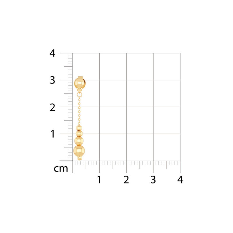 Aretes De Oro Amarillo 14K (3Cm Aprox) image number null
