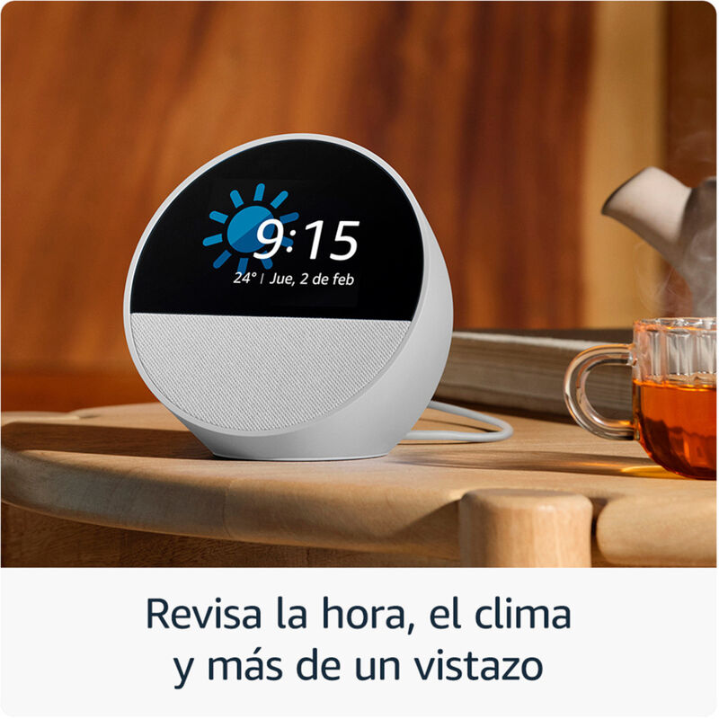 Bocina Inteligente Alexa Echo Dot con Reloj 5ta... image number null
