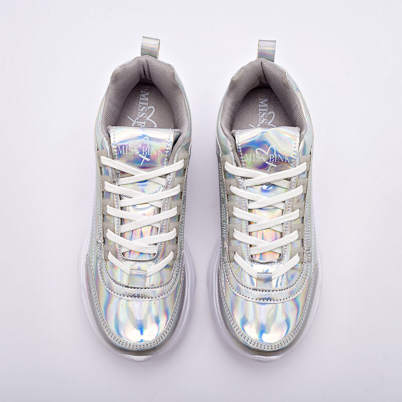 Miss Pink Tenis urbano para mujer plata image number null