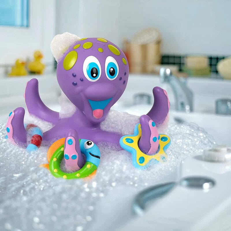 Nuby - Pulpo Flotante Con 3 Anillos De Ba&ntilde;o Int... image number null