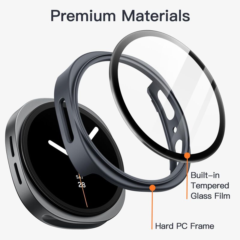 Funda Jetech para Galaxy Watch 9/8 44mm Grafito image number null