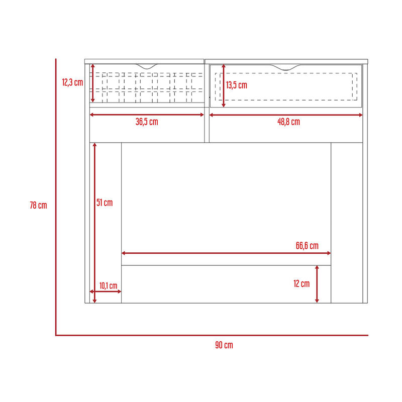 Mueble Tocador Perlak Beige Y Blanco Virtual Mu... image number null