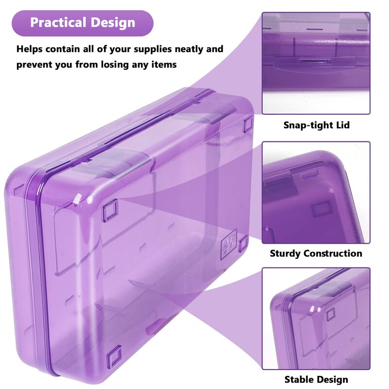 Estuche De L&aacute;pices Danrong 21x12x6 Cm Morado De... image number null
