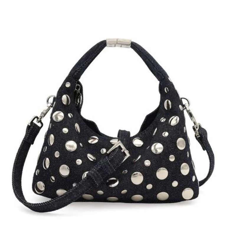Bolsa Cloe Hobo Mini Denim Con Estoperoles Colo... image number null