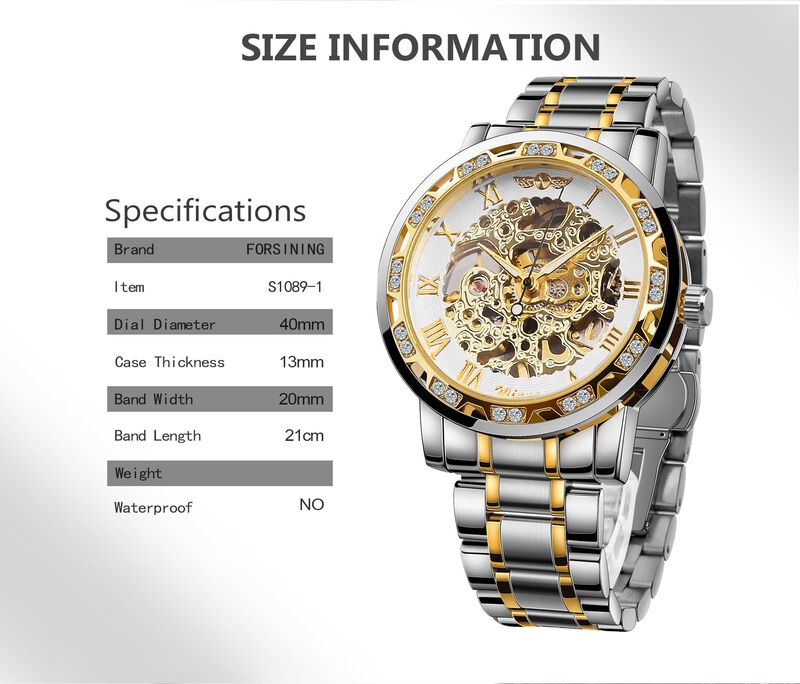Reloj Forsining Retro Steampunk Skeleton Automa... image number null