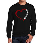 Sudadera De Cuello Redondo Word Art Para Hombre - Coraz&oacute;n Meow - Negro