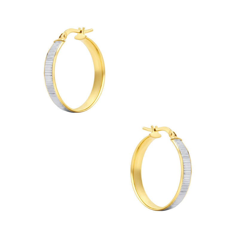 Arracadas 2begold Amarillo Con Platinado Diaman... image number null