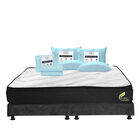 Colch&oacute;n King Size Enzo + Box + 2 Almohadas Trinity + 1 Juego De S&aacute;banas Trinity