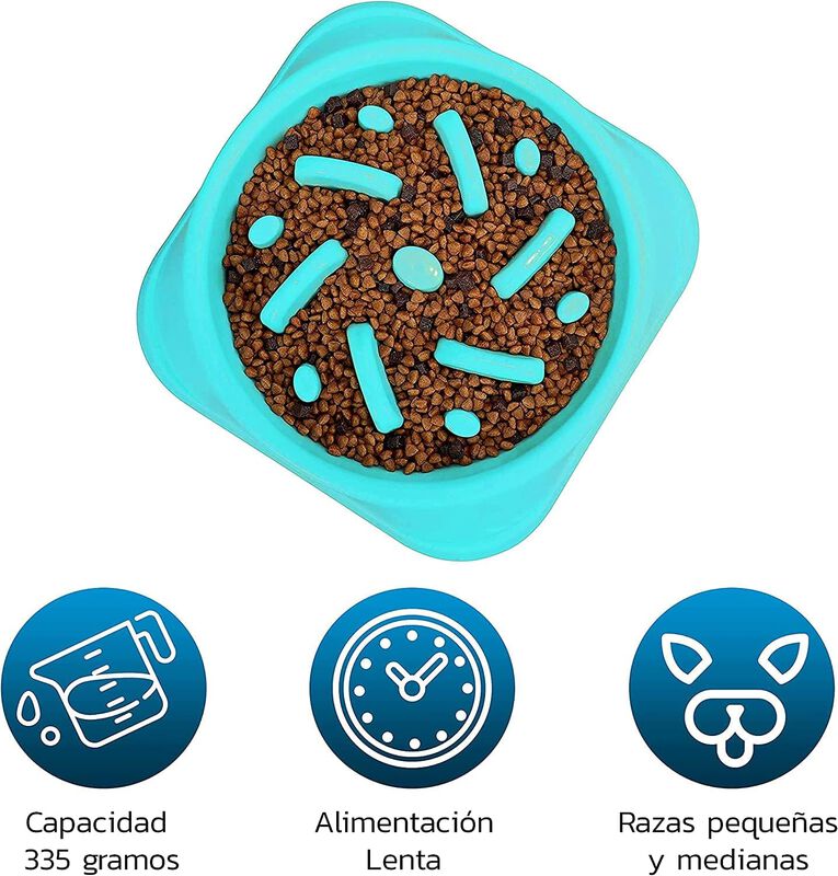 Plato de Alimentación Lenta Azul para Mascotas ... image number null