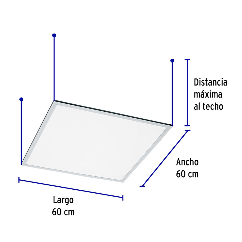 Panel delgado Colgante de Led 45 W 60 X 60 Cm L... image number null