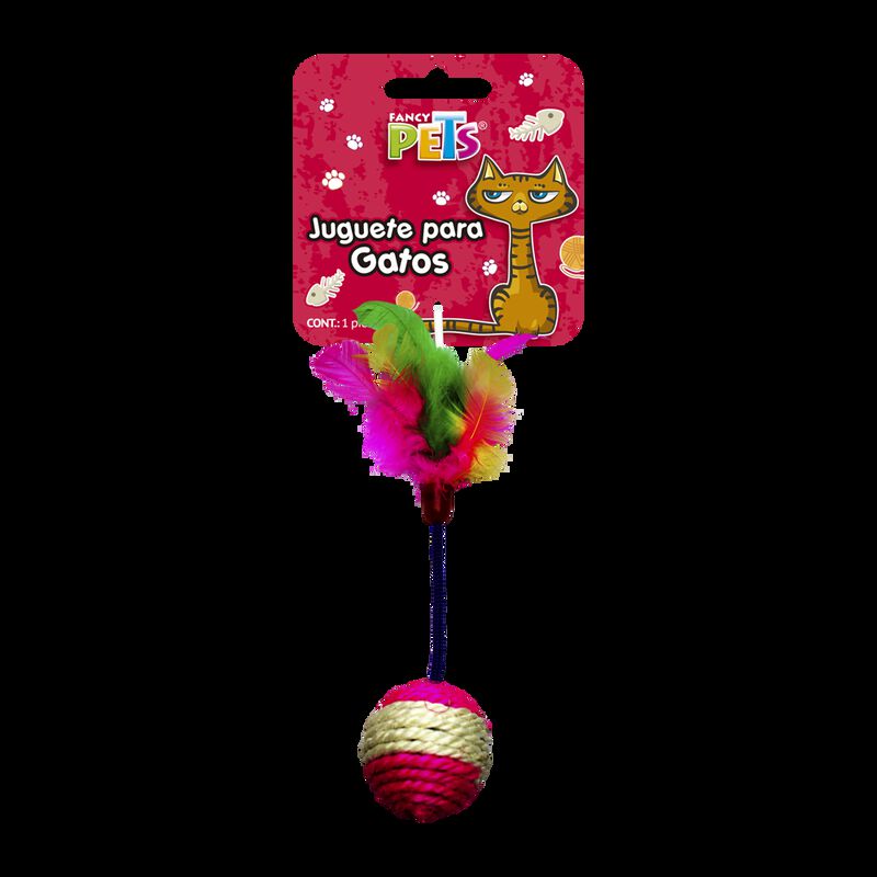 Fancy Pets Juguete De Pelota Con Plumas Para Ga... image number null