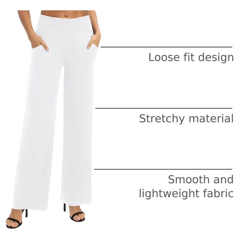 Pantalones Urban Coco X-Large Blanco Palazzo Pi... image number null