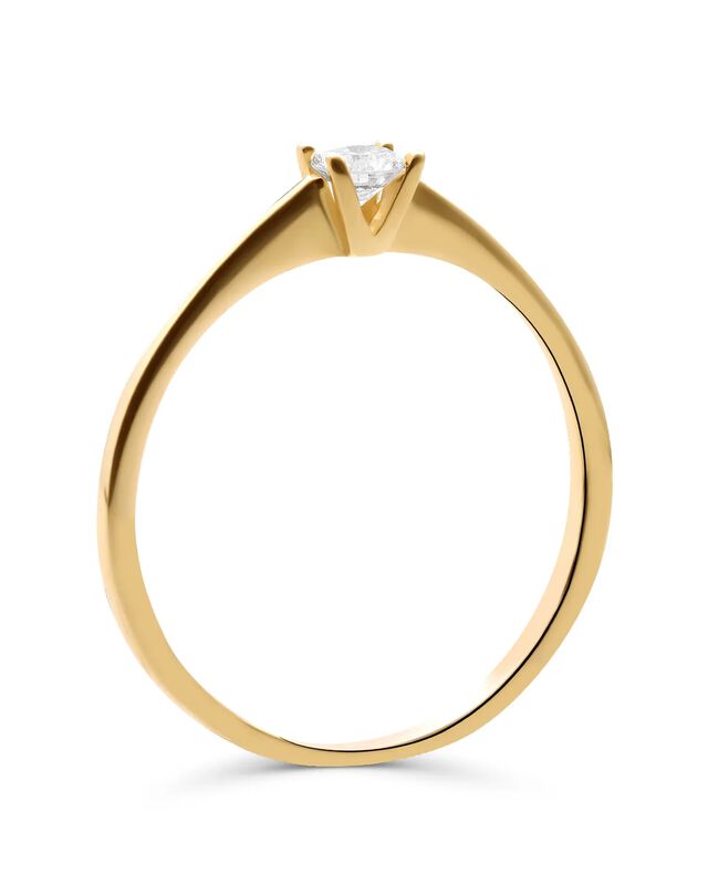 Solitario En Oro Amarillo De 14k Con 1 Brillant... image number null