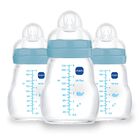 Biber&oacute;n Para Beb&eacute; Mam De Vidrio 180 Ml Flujo Lento Sin Bpa 3 Unidades