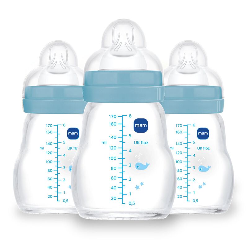 Biber&oacute;n Para Beb&eacute; Mam De Vidrio 180 Ml Flujo Le... image number null