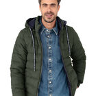 Chamarra Reversible Caballero Capitonada Gorro Desmontable