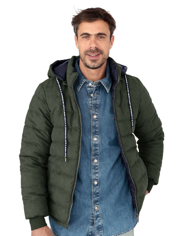 Chamarra Reversible Caballero Capitonada Gorro ... image number null