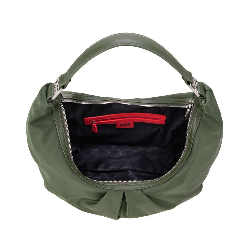 Bolsa Hobo Mediana Con Herraje Color Olivo image number null