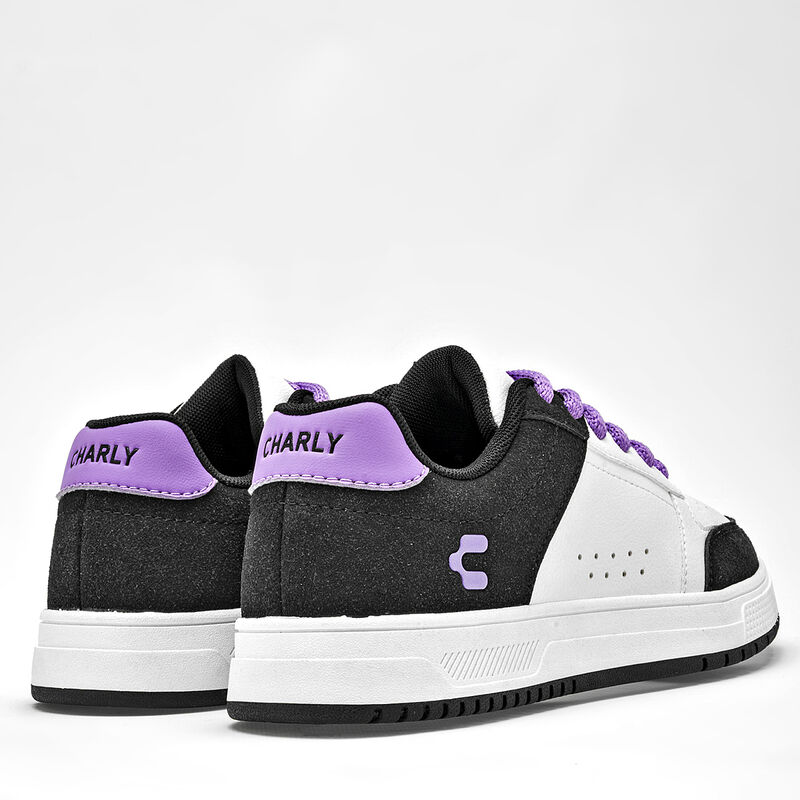 Charly Tenis urbano para mujer blanco negro lil... image number null