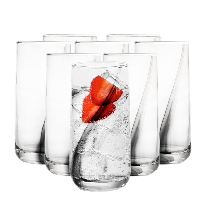 Juego De 8 Vasos Libbey 473 ml Black Ribbon image number null